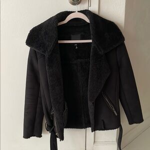 Dolce Vita Black Shearling Jacket